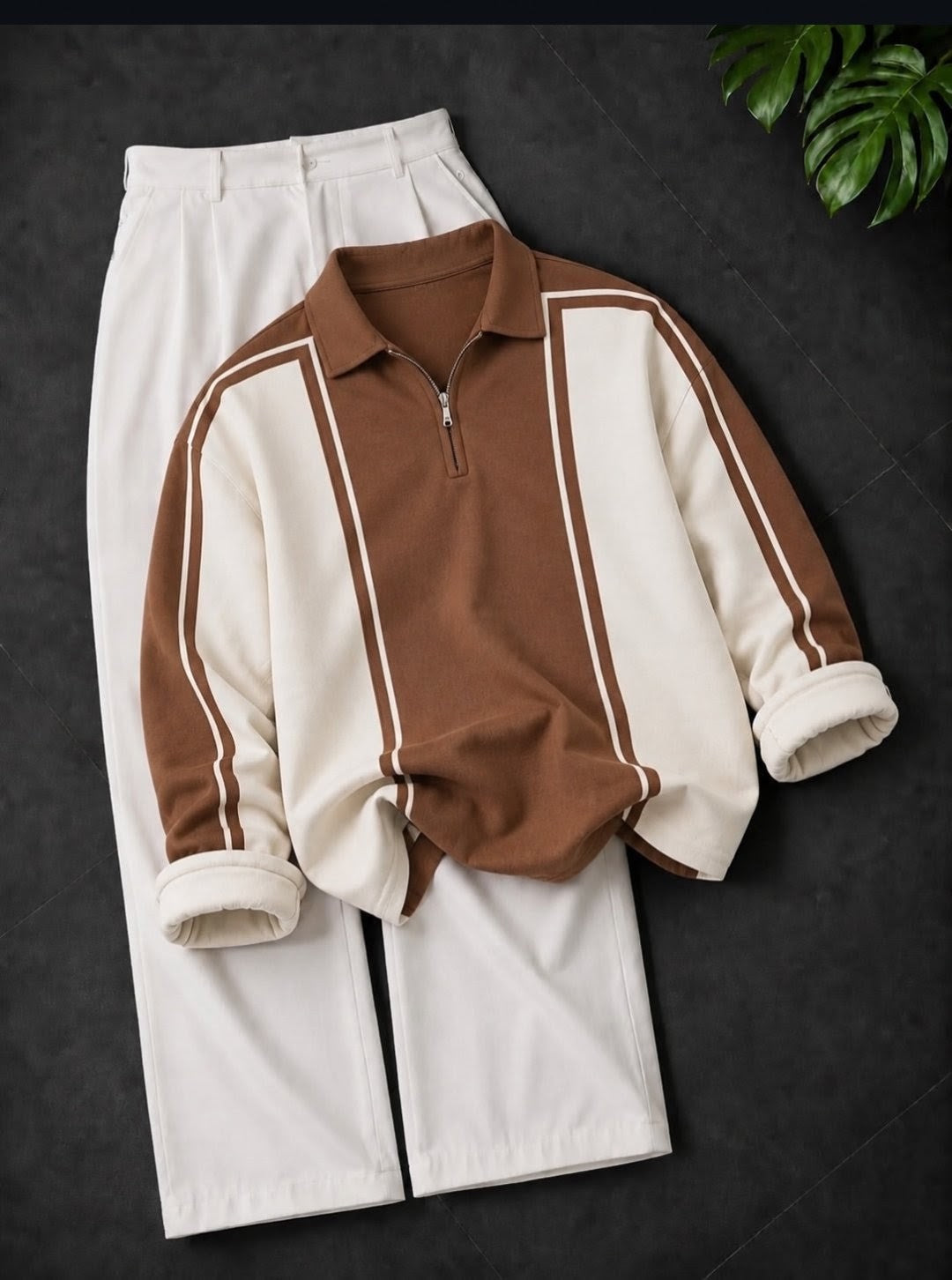Men’s Premium Color Block Sweatshirt & Trouser Combo | Stylish Full Sleeve Top & Bottom Set